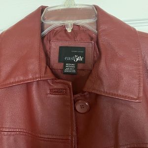 Burgundy leather jacket